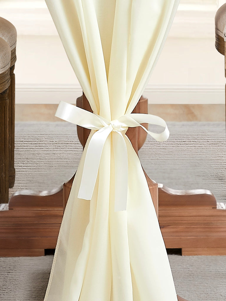 Warm Home Designs Chiffon Table Runner for Wedding Table Decor in 6 Sizes with 2 Free Tie-Backs