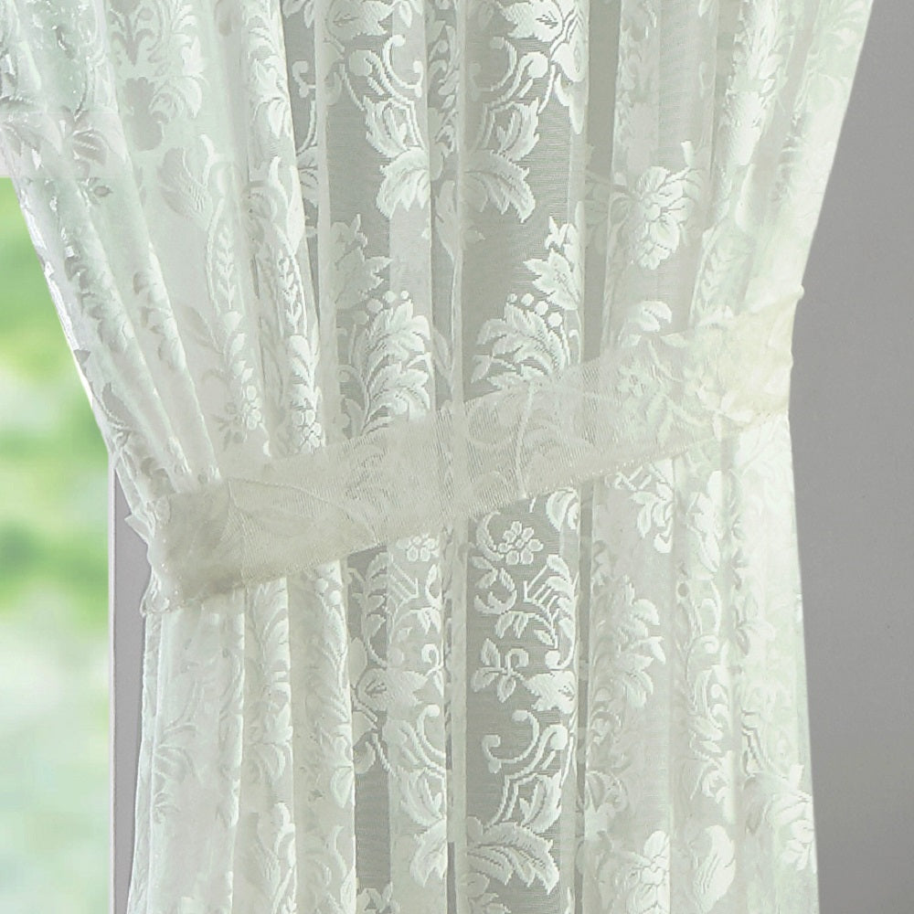 Warm Home Designs Pair of Knitted Lace Curtains with Grommets. Chic, Flowing Design at Affordable Price