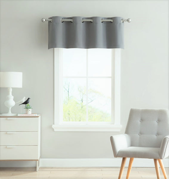 Warm Home Designs Light Grey Blackout Curtain Panels, Pairs & Valances with Tie-Backs in 7 Sizes