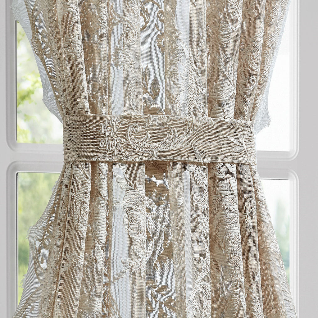 WARM HOME DESIGNS Elegant French Door Curtains with 2 Tie-backs