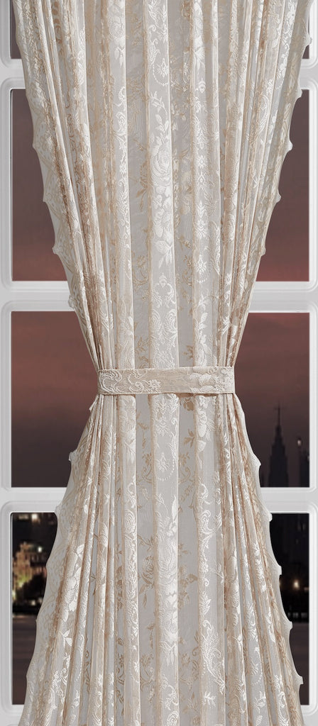 WARM HOME DESIGNS Elegant French Door Curtains with 2 Tie-backs