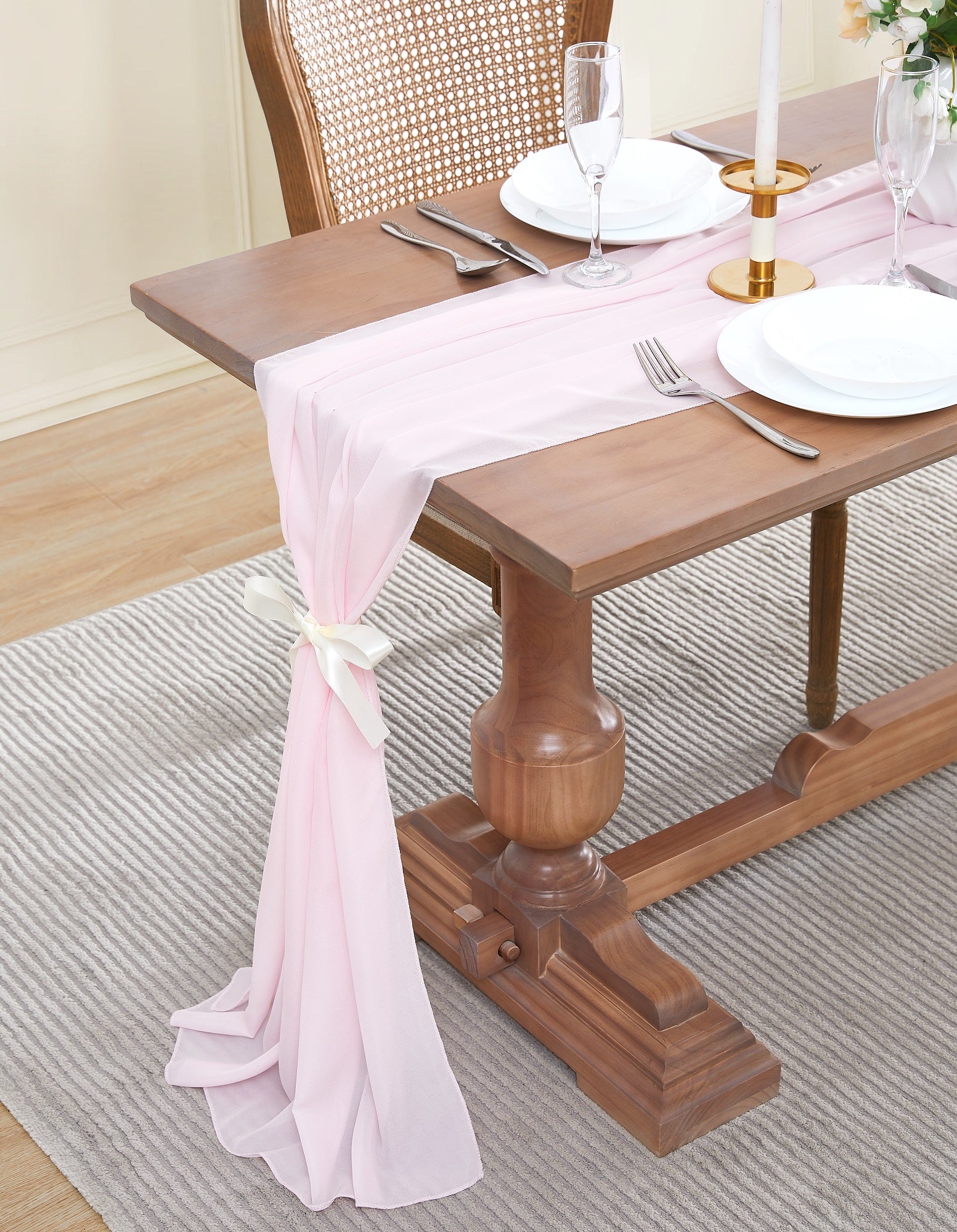 Warm Home Designs Chiffon Table Runner for Table Decor with 2