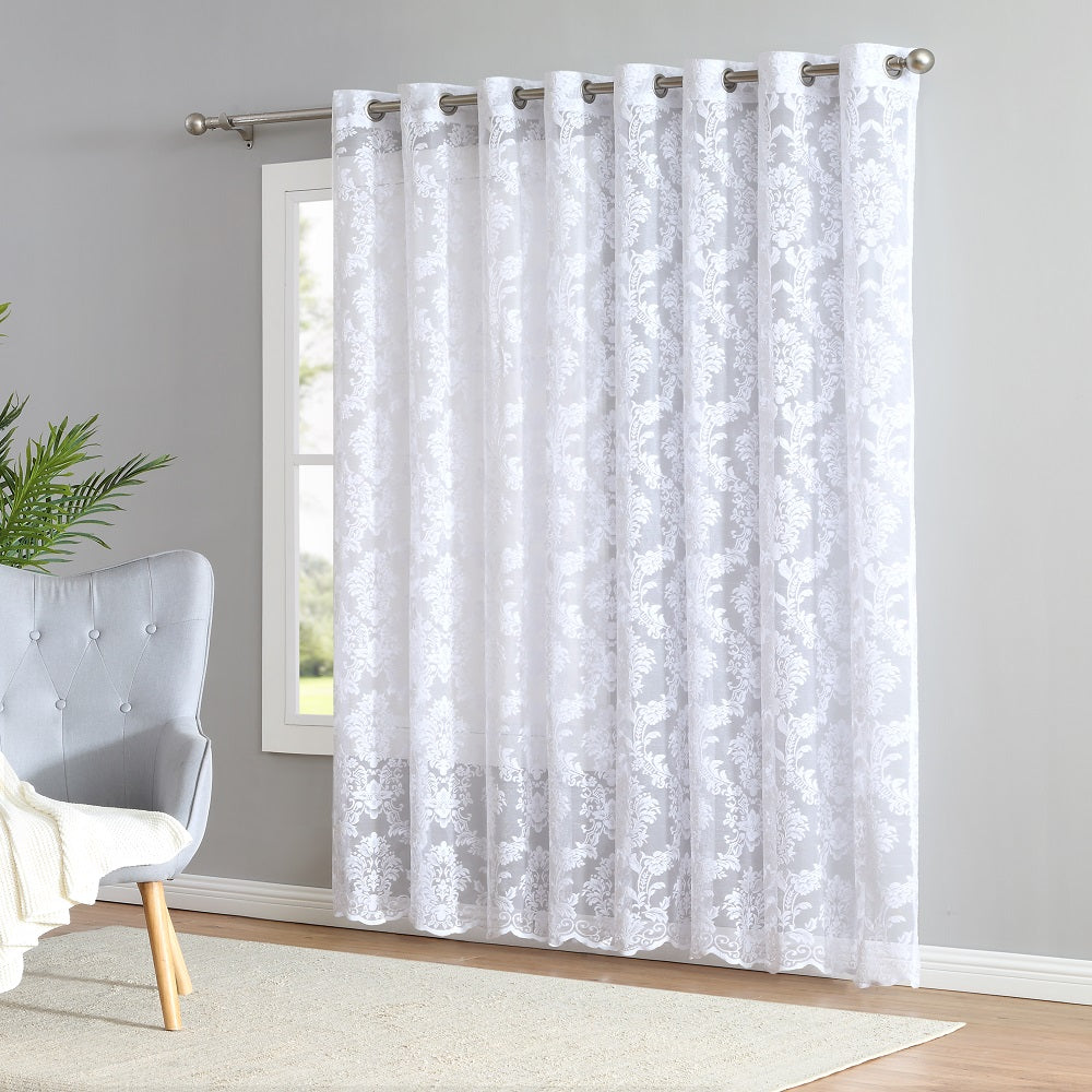 Warm Home Designs Pair of Knitted Lace Curtains with Grommets. Chic, Flowing Design at Affordable Price