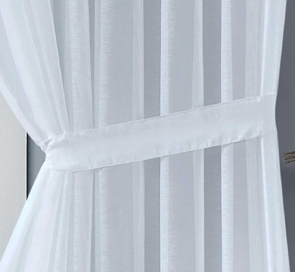 Warm Home Designs 18 Ft. Wide Sheer Extra Large Curtains. Come with 2 Free Tie-Backs